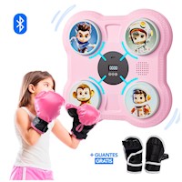 Maquina de Boxeo Musical para Niños con Bluetooth Y Guantes de Regalo Rosado RZ1